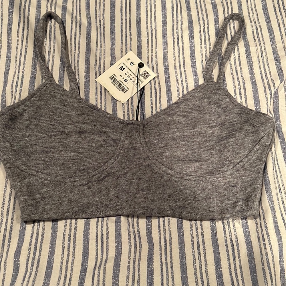 Zara knit bralette top